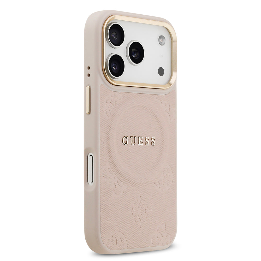 Guess iPhone 17 Pro Orjinal Lisanslı M-safe Şarj Özellikli Sıcak Baskılı Yazı Logolu PU Deri Peony Kılıf Guess iPhone 17 Pro Orjinal Lisanslı M-safe Şarj Özellikli Sıcak Baskılı Yazı Logolu PU Deri Peony Kılıf